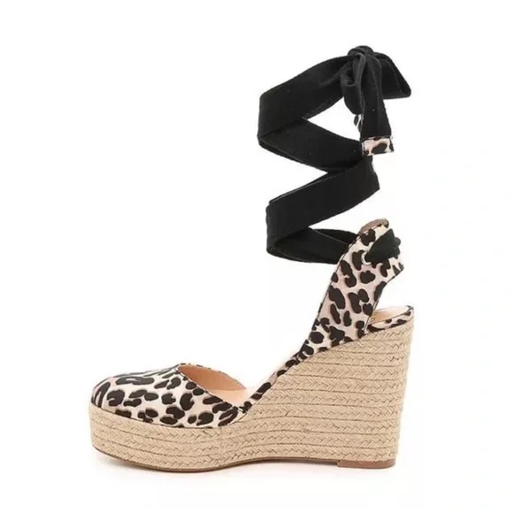 JLo Leopard Print Espadrille Wedge Sandals - Picture 2 of 9